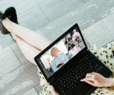 Business owner overwhelmed with tasks on one side and calm after delegating work to a virtual assistant, showing improved productivity and focus