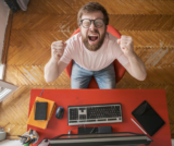 Business owner managing a remote staffing team for small business growth and operational support