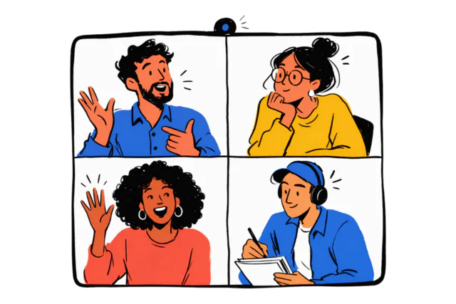 offshoring-vs-hiring-locally-question Small business owner deciding between offshoring and hiring locally in front of a whiteboard with a question mark